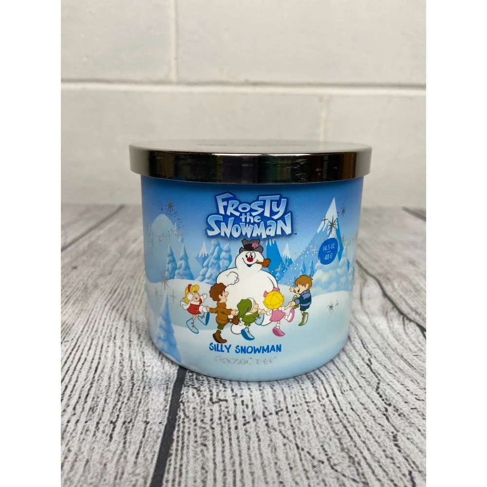NEW Goose Creek Frosty the Snowman Candle 3-Wick Silly Snowman‎ 14.5 oz
